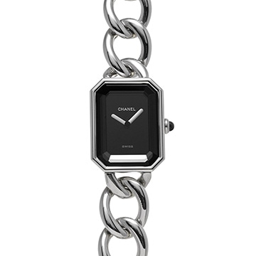 シャネル プルミエール L H0452 ブラック レディース 時計 【中古】【wristwatch】