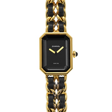 シャネル プルミエール M H0001 ブラック レディース 時計 【中古】【wristwatch】