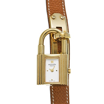 エルメス ケリーウォッチ KE1.201 ホワイト レディース 時計 【中古】【wristwatch】