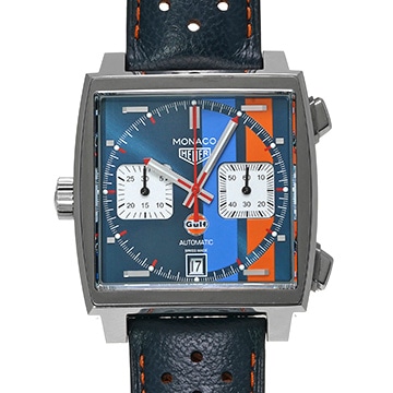 タグ ホイヤー モナコ キャリバー11 クロノグラフ ガルフ CAW211R.FC6401 ブルー/シルバー メンズ 時計 【中古】【wristwatch】