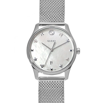 グッチ Gタイムレス YA126583 ホワイトシェル レディース 時計 【中古】【wristwatch】