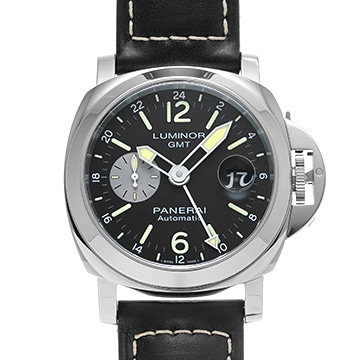 パネライ ルミノール GMT アッチャイオ PAM01088 ブラック メンズ 時計 【中古】【wristwatch】