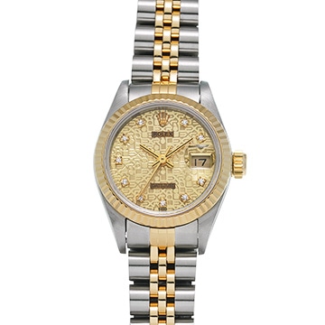ロレックス デイトジャスト 69173G シャンパンコンピュータ/ダイヤモンド レディース 時計 【中古】【wristwatch】