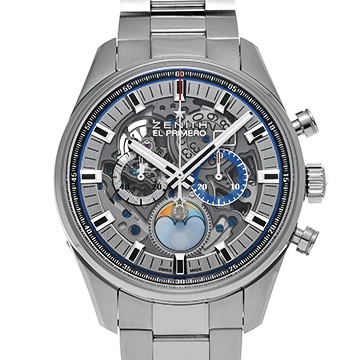 ゼニス クロノマスター エル・プリメロ グランドデイト フルオープン 03.2530.4047/78.M2530 シルバー/スケルトン メンズ 時計 【中古】【wristwatch】
