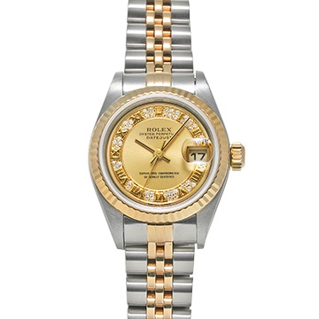 ロレックス デイトジャスト 79173MR シャンパン/ダイヤモンド レディース 時計 【中古】【wristwatch】