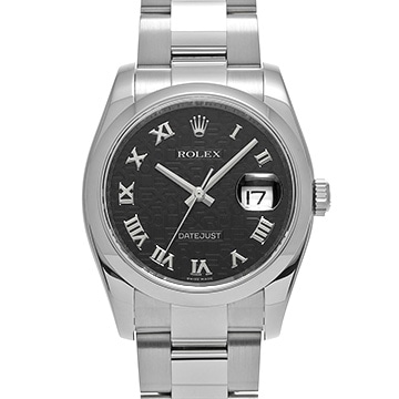 ロレックス デイトジャスト 116200 ブラック メンズ 時計 【中古】【wristwatch】