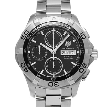 タグ ホイヤー アクアレーサー クロノグラフ デイデイト CAF2010.BA0815 ブラック メンズ 時計 【中古】【wristwatch】