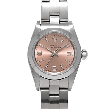 ロレックス オイスターパーペチュアル 76080 ピンク レディース 時計 【中古】【wristwatch】