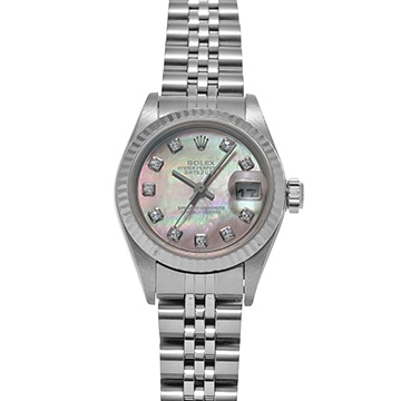 ロレックス デイトジャスト 79174NG ブラックシェル/ダイヤモンド レディース 時計 【中古】【wristwatch】