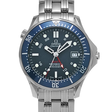 オメガ シーマスター ダイバー300 コーアクシャル GMT 2535.80 ブルー メンズ 時計 【中古】【wristwatch】