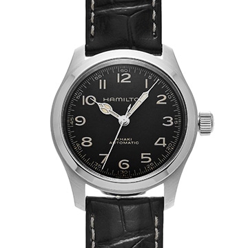 ハミルトン カーキ フィールド マーフ オート H70405730 ブラック メンズ 時計 【中古】【wristwatch】