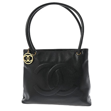 シャネル ブラック キャビアスキン レディース バッグ 【中古】【bag】