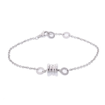 ブルガリ B.ZERO1エレメントブレスレット シルバー K18ホワイトゴールド WG レディース ジュエリー 【中古】【jewelry】