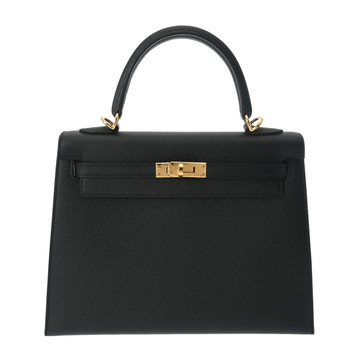 エルメス ケリー 25 外縫い ブラック ヴォーエプソン レディース バッグ 【未使用】【bag】