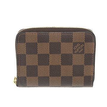 ルイ ヴィトン ダミエ ジッピ―コインパース ブラウン N63070 ダミエキャンバス ユニセックス 財布 【中古】【purse】