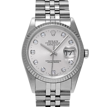 ロレックス デイトジャスト 16234G シルバー/ダイヤモンド メンズ 時計 【中古】【wristwatch】