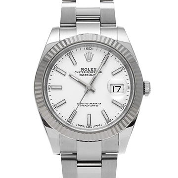 ロレックス デイトジャスト 41 126334 ホワイト メンズ 時計 【中古】【wristwatch】