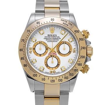 ロレックス コスモグラフ デイトナ 116523G ホワイト/ダイヤモンド メンズ 時計 【中古】【wristwatch】