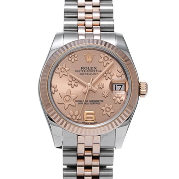 ロレックス デイトジャスト 178271 ピンクフラワー ユニセックス 時計 【中古】【wristwatch】