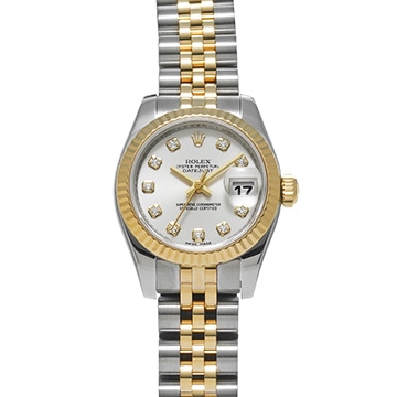 ロレックス デイトジャスト 179173G シルバー/ダイヤモンド レディース 時計 【中古】【wristwatch】
