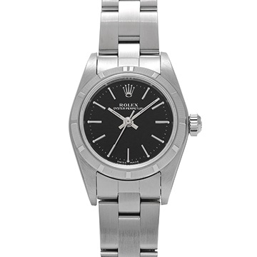 ロレックス オイスターパーペチュアル 76030 ブラック レディース 時計 【中古】【wristwatch】