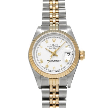 ロレックス デイトジャスト 69173 ホワイト レディース 時計 【中古】【wristwatch】
