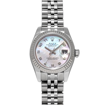 ロレックス レディ デイトジャスト 26 179174NA ピンクシェル レディース 時計 【中古】【wristwatch】