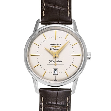 ロンジン フラッグシップ ヘリテージ L4.795.4.78.2 シルバー メンズ 時計 【中古】【wristwatch】