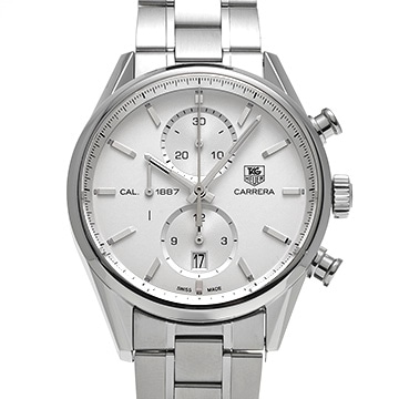 タグ ホイヤー カレラ キャリバー1887 クロノグラフ CAR2111.BA0720 シルバー メンズ 時計 【中古】【wristwatch】
