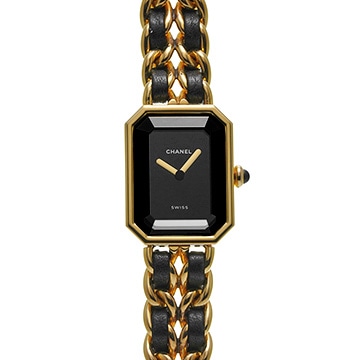 シャネル プルミエール M H0001 ブラック レディース 時計 【中古】【wristwatch】