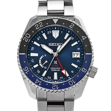 セイコー プロスペックス LXライン スプリングドライブ GMT SBDB031 ブルー メンズ 時計 【中古】【wristwatch】