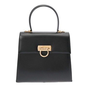 サルヴァトーレ フェラガモ ブラック E210536 カーフ レディース バッグ 【中古】【bag】