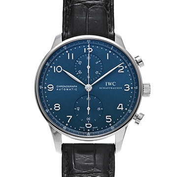 IWC ポルトギーゼ クロノグラフ IW371491 ブルー メンズ 時計 【中古】【wristwatch】