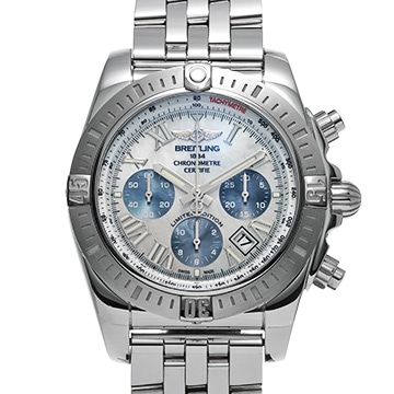 ブライトリング クロノマット 44 マザーオブパール  AB01154A1A1A1 ホワイトシェル/ブルーシェル メンズ 時計 【中古】【wristwatch】