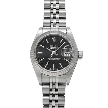 ロレックス デイトジャスト 79174 ブラック レディース 時計 【中古】【wristwatch】