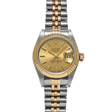 ロレックス デイトジャスト 69173 シャンパン レディース 時計 【中古】【wristwatch】