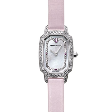 ハリー ウィンストン エメラルド EMEQHM18WW007 ホワイトシェル/ダイヤモンド/ピンクサファイア レディース 時計 【中古】【wristwatch】