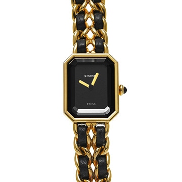 シャネル プルミエール M H0001 ブラック レディース 時計 【中古】【wristwatch】
