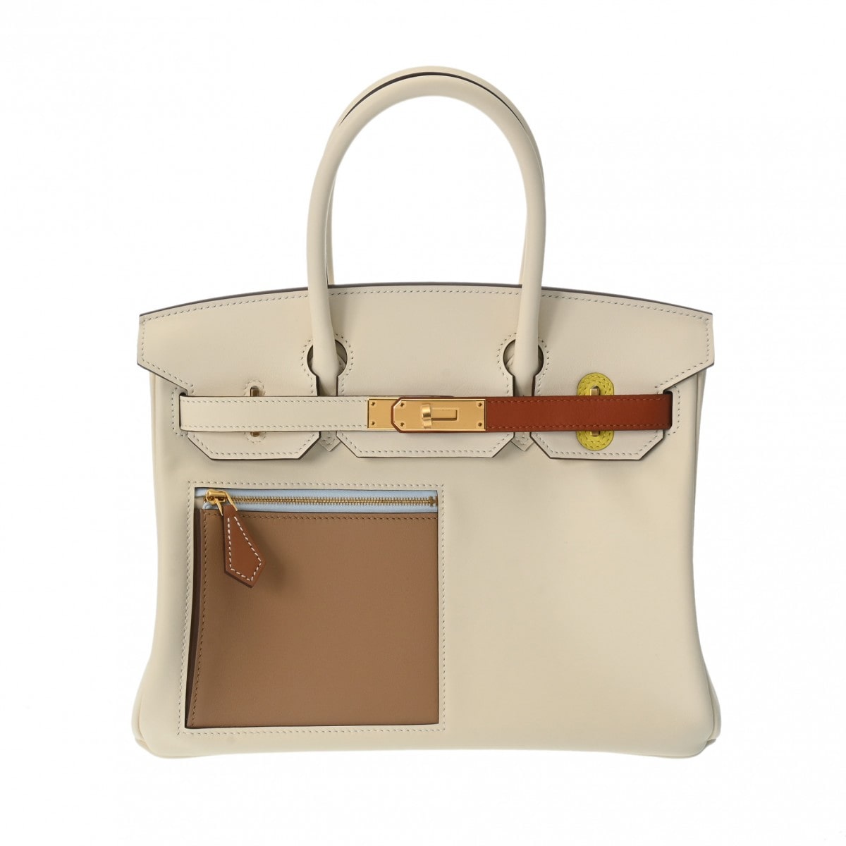 エルメス バーキン 30 カラーマティック ナタ/キュイーブル/ライム/モーヴシルベストル/ブループリュム/ゴールド金具 ヴォースイフト レディース バッグ 【未使用】【bag】