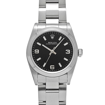 ロレックス オイスターパーペチュアル 77080 ブラック ユニセックス 時計 【中古】【wristwatch】