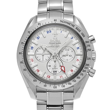オメガ スピードマスター ブロードアロー コーアクシャル GMT 3581.30 シルバー メンズ 時計 【中古】【wristwatch】