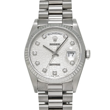 ロレックス デイデイト 18239G シルバーコンピュータ メンズ 時計 【中古】【wristwatch】