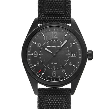 ハミルトン カーキ フィールド クォーツ H68401735 ブラック メンズ 時計 【中古】【wristwatch】