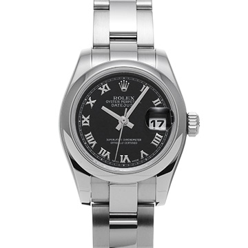 ロレックス デイトジャスト 179160 ブラック レディース 時計 【中古】【wristwatch】