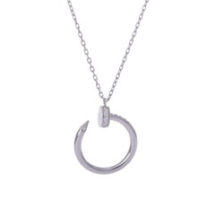 カルティエ ジュストアンクル ネックレス ゴールド K18ホワイトゴールド WG レディース ジュエリー 【中古】【jewelry】