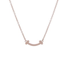 ティファニー Tスマイル ネックレス ミニ ゴールド K18ピンクゴールド PG レディース ジュエリー 【中古】【jewelry】