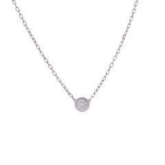 カルティエ ダムールネックレス LM シルバー CRB7215400 K18ホワイトゴールド WG レディース ジュエリー 【中古】【jewelry】