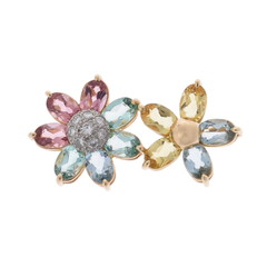 ノーブランド 2フラワー ペンダントトップ ゴールド K18イエローゴールド YG レディース ジュエリー 【中古】【jewelry】