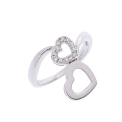 ノーブランド ハートモチーフリング シルバー K18ホワイトゴールド WG レディース ジュエリー 【中古】【jewelry】