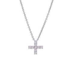 ハリー ウィンストン ミニクロス ネックレス シルバー PEDPREMCRMC Pt950プラチナ レディース ジュエリー 【中古】【jewelry】